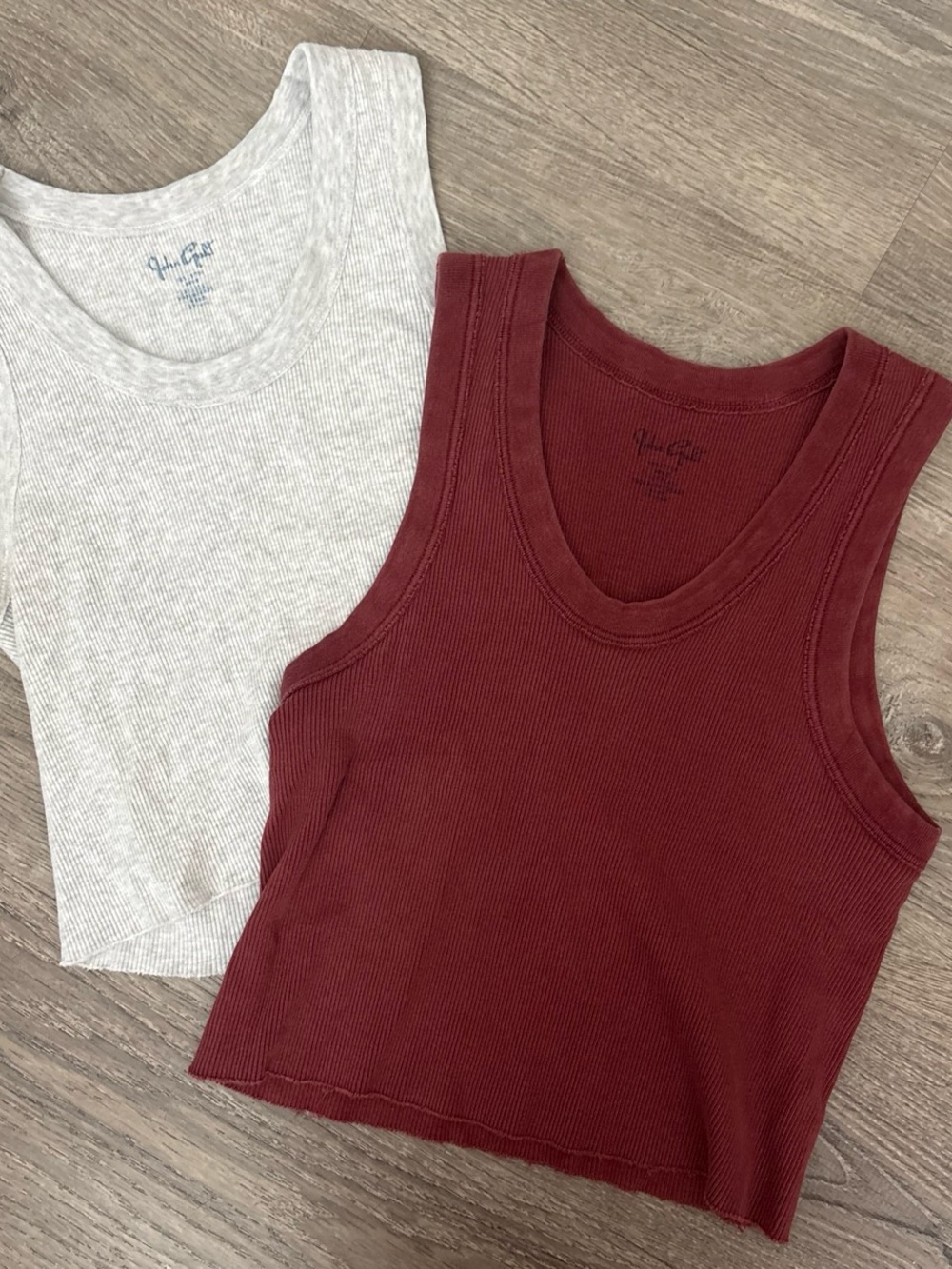 John Elliott Ribbed Tank Top - Light Heather Gray